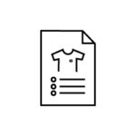 Technical sewing instructions and garment construction guide icon